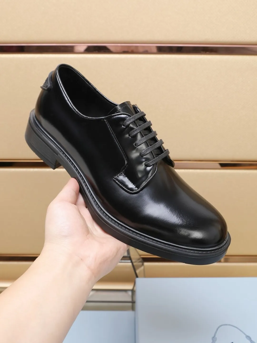 P640💰🔥《PRADA》👏Latest • High-end top brand luxury ~ purchasing agency, top quality. New fashionable business men's shoes🔜The uppers are made of original open-edge beaded cowhide➕cowhide·lining, with fine workmanship. The original stylish and soft combination wear-resistant and non-slip outsole is light and comfortable on the feet. The real thing looks better in real life. Size: 38/45
